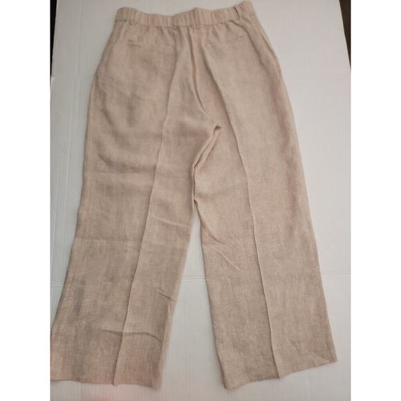 Joie Pants Womens Size XL 100% Linen Straight Wide Leg High Rise Lagenlook - Picture 4 of 10